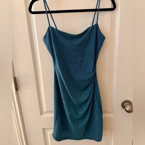 Windsor Teal Mini Dress